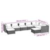 vidaXL Garden Lounge Set Poly Rattan: Grey, Cushions: Anthracite