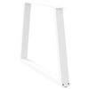 vidaXL Dining Table Leg Set of 2 White Powder-coated steel