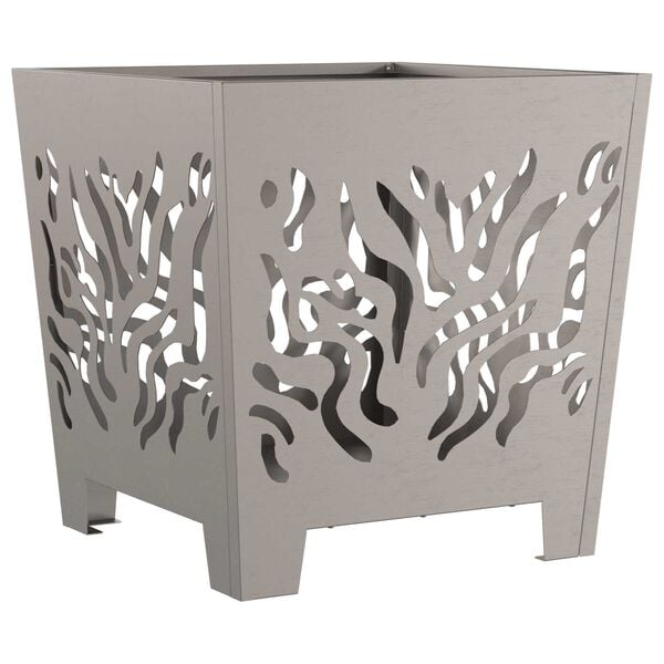 vidaXL Fire Pit Brown 15.75 x 15.75 x 15.75 in Steel