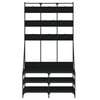 vidaXL Clothes Rack Black Engineered Wood Compact Clothes Rack