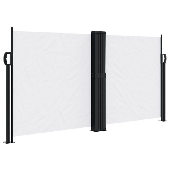 vidaXL Retractable Side Awning White Polyester with PU coating, Steel
