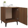 vidaXL Bedside Cabinet Set of 2 Brown Oak Engineered wood, metal