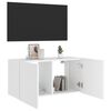 vidaXL TV Wall Cabinet White Engineered wood 31.5 x 13.8 x 16.1 in
