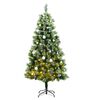 vidaXL Artificial Hinged Christmas Tree Green PVC 82.7 in height
