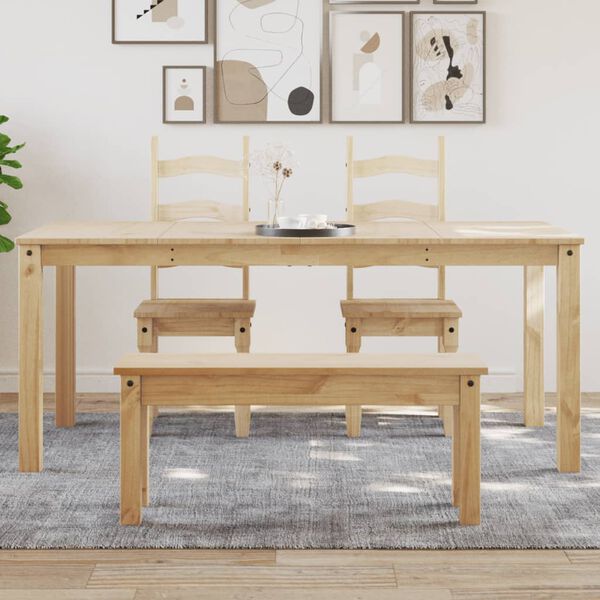 vidaXL Dining Table Solid pine wood 70.9 x 35.4 x 29.5 in Minimalist