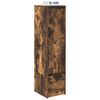 vidaXL Highboard Smoked Oak Engineered Wood Tall Storage Cabinet