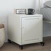 vidaXL Bedside Cabinet White Cold-rolled steel Medium Bedside Cabinet