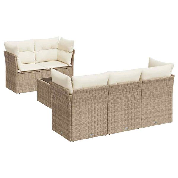 vidaXL Patio Sofa Set Set of 11 Beige