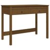 vidaXL Desk Honey brown Solid pine wood Medium Desk Rectangular