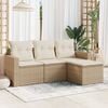 vidaXL Garden Sofa Set Beige