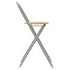 vidaXL Bar Set Gray and Brown Engineered wood, Iron Compact Foldable