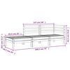 vidaXL Garden Sofa Wax Brown Solid Pine Wood 3-Seater Modular