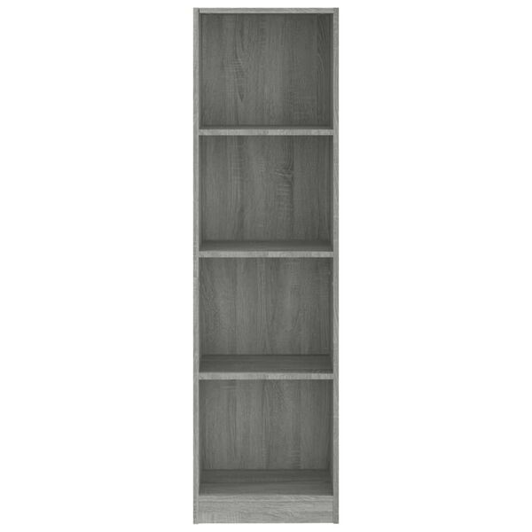 vidaXL Book Cabinet Grey sonoma Engineered wood Tall Book Cabinet