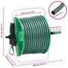 vidaXL Free Standing Green Hose Reel with Hose Fitting Set 0,5" 98.4 ' PVC