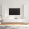 vidaXL TV Cabinet Set Set of 4 White Engineered Wood 4 Piece Set