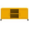vidaXL TV Cabinet Mustard Yellow Cold-rolled Steel 39.6 x 15.4 x 17.1 in
