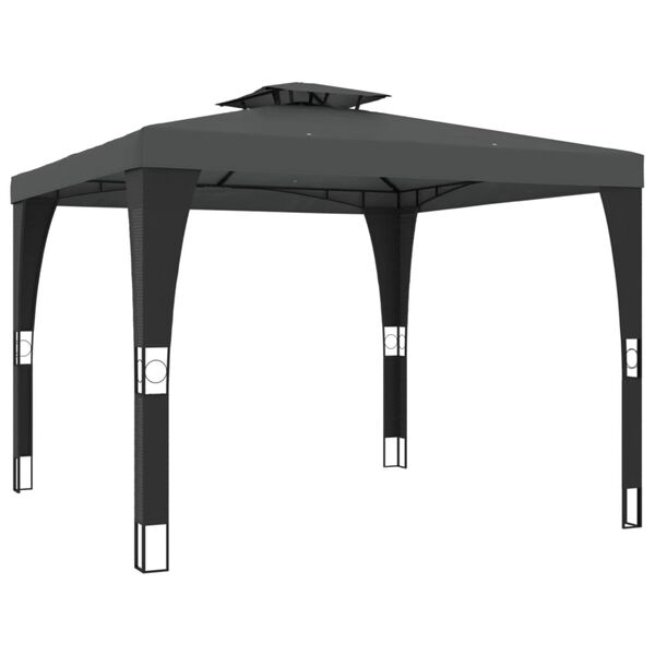 vidaXL Gazebo Anthracite Powder-coated steel Large
