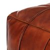 vidaXL Pouffe Tan Genuine Goat Leather 23.6 x 23.6 x 11.8 in Tough