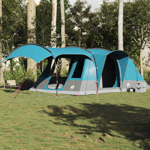 vidaXL Camping Tent Tunnel 5-Person Blue Waterproof