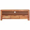 vidaXL TV Cabinet Natural Wood Solid Acacia Wood Compact TV Cabinet