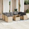 vidaXL Garden Sofa Set Beige, Light Grey