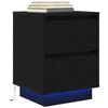 vidaXL Bedside Cabinet Set of 2 Black Engineered wood