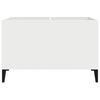 vidaXL Record Cabinet White Engineered wood, metal Medium Record Cabinet