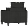 vidaXL Sofa Chair Black Polyester, Metal, Textilene Single Sofa Chair
