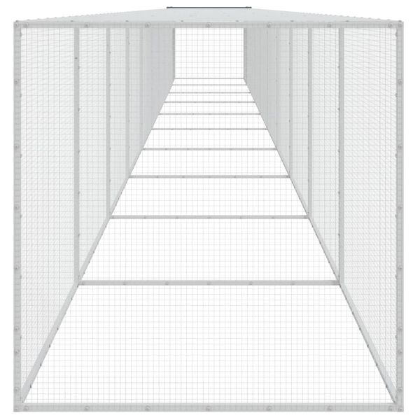 vidaXL Chicken Cage Anthracite Galvanized Steel Durable Chicken Cage