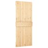 vidaXL Sliding Door with Hardware Set 33.5x82.7" Solid Wood Pine