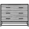 vidaXL Drawer Cabinet Grey Sonoma Engineered Wood, Metal Medium