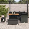 vidaXL Garden Sofa Set Height-Adjustable 8 pcs Black Poly Rattan
