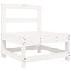 vidaXL Garden Lounge Set White Solid Pine Wood 5 Piece Set Modular