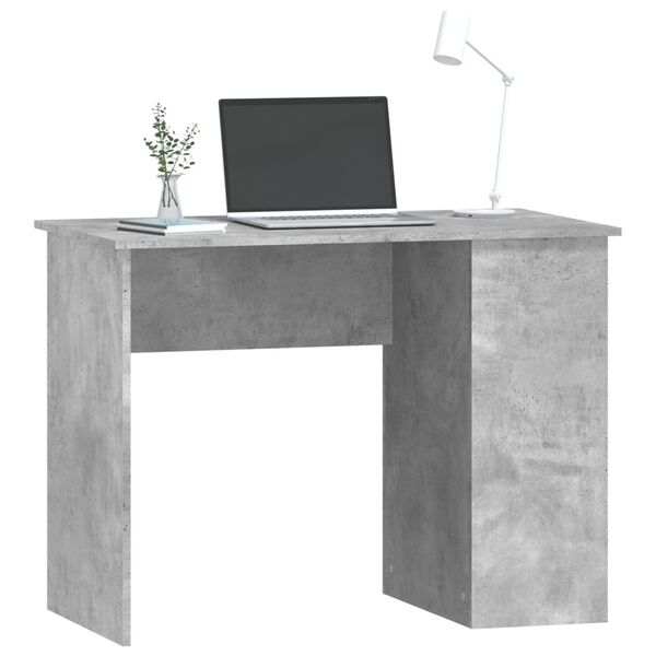 vidaXL Desk Concrete Grey Engineered wood Medium Desk Rectangular