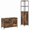 vidaXL Bathroom Furniture Set with Drawer 2 pcs Smoked Oak and Black