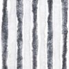 vidaXL Insect Curtain Grey and White 35.4x86.6" Chenille