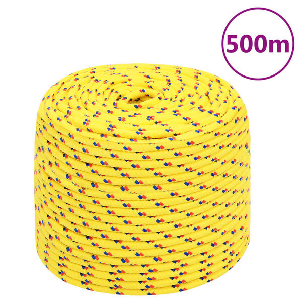 vidaXL Boat Rope Yellow 0.24 " 1640.4 ' Polypropylene