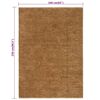 vidaXL Rug Natural jute tone 60% jute, 40% cotton 63 x 90.6 in Durable