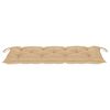vidaXL Bench Beige, Natural Wood Solid Teak Wood, Polyester 47.2 in