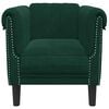 vidaXL Sofa Chair Dark Green Velvet (100% polyester), plywood, solid wood