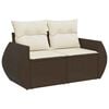 vidaXL Garden Sofa Set Brown