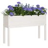 vidaXL Planter White Solid pinewood Large Durable Planter