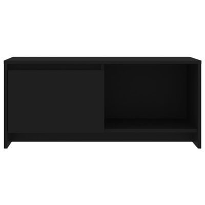 vidaXL TV Stand Black 35.4"x13.8"x15.7" Engineered Wood
