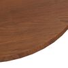 vidaXL Table Top Dark Brown Solid Oak Wood Medium Durable Round