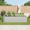 vidaXL Garden Raised Bed Silver Galvanized Steel 126.0 x 31.5 x 31.9 in