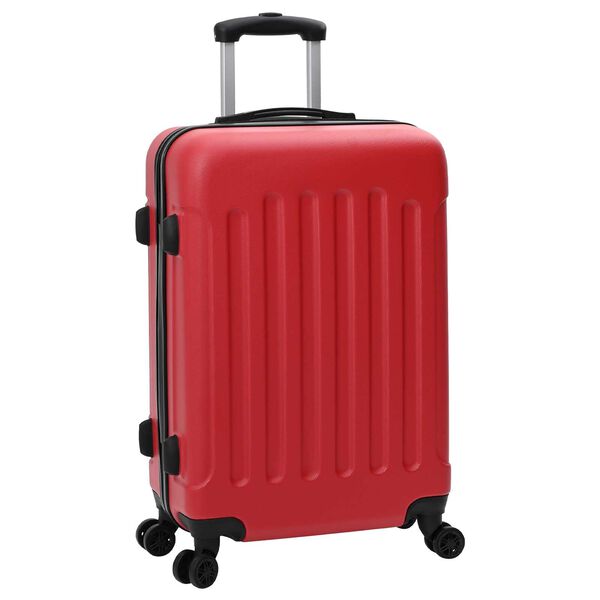 vidaXL Suitcase Set 3 pcs Red 50 x 31 x 78 cm ABS Plastic and Steel