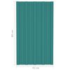 vidaXL Roof Panels 12 pcs Galvanised Steel Green 31.5x17.7"