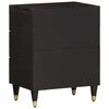 vidaXL Bedside Cabinet Black Solid Mango Wood Medium Bedside Cabinet