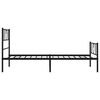 vidaXL Metal Bed Frame without Mattress with Footboard Black 31.5"x78.7"