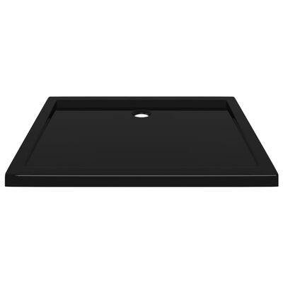 vidaXL Rectangular ABS Shower Base Tray Black 27.6"x35.4"